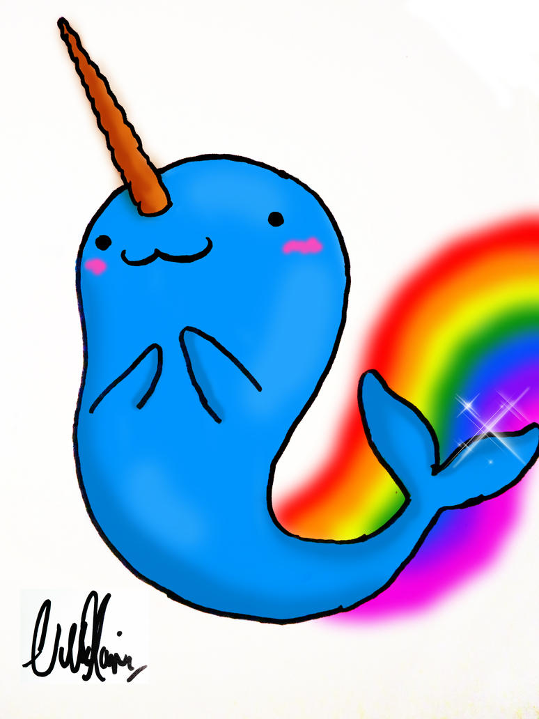 rainbow_narwhal_by_nillemarien-d426num.j