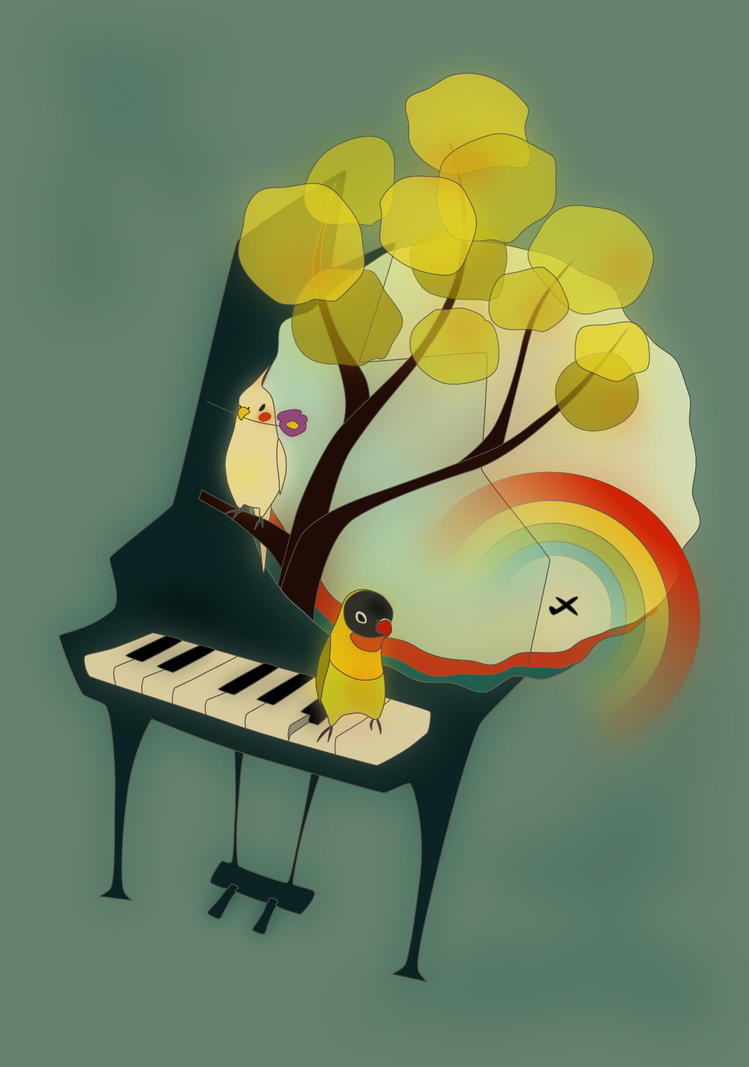 Pianobird 無料壁紙 かわいい鳥 バード のイラスト Iphoneスマホ用 待ち受け画面画像 Naver まとめ