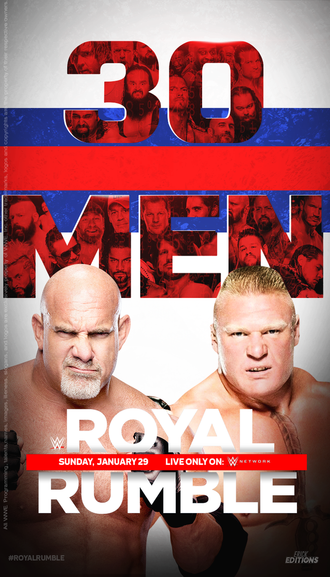 WWE Royal Rumble 2017 - Poster. by Erick11Editions