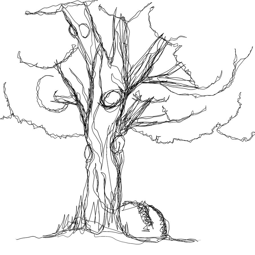 clip art line drawing of a tree - photo #29