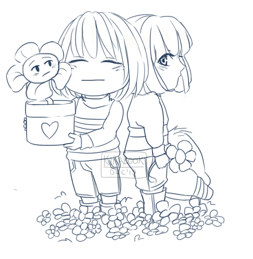 Undertale - Together Forever (No Color) by Kirabook on ...