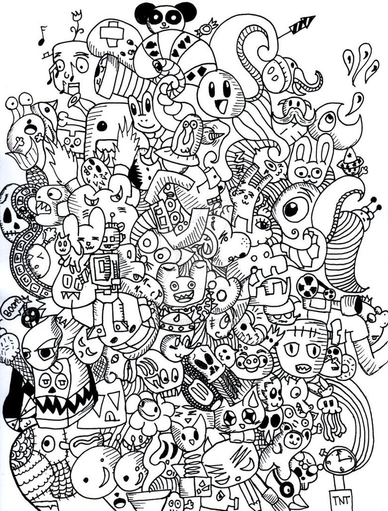 random doodles coloring pages - photo #9