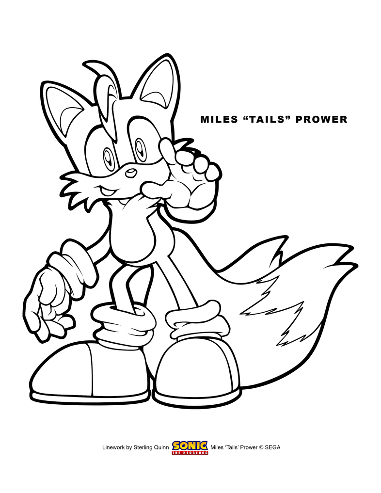 tails the fox coloring pages free printable - photo #34