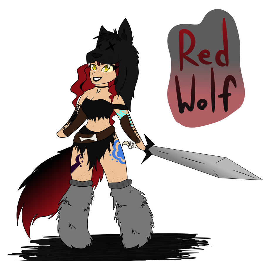 RedWolf the Barbarian by xXDream-MistXx