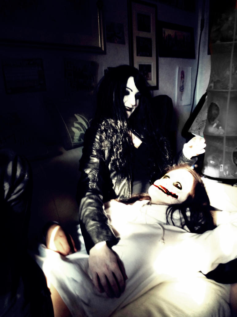 Jeff the Killer and Jane the Killer - Cuddle couch by 