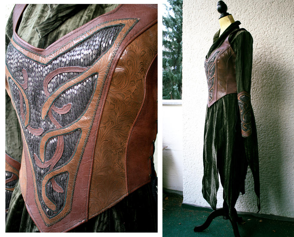 Tauriel bodice The Hobbit elven cosplay costume by Volto-Nero-Costumes ...