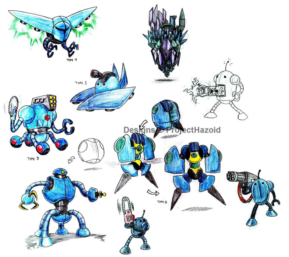 Killer Robot Sketches by ProjectHazoid on DeviantArt