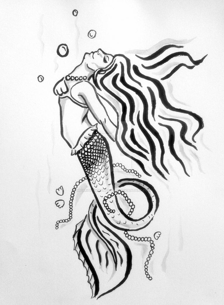 Mermaid Tribal Tattoo Design by MorriganMoonflower on DeviantArt
