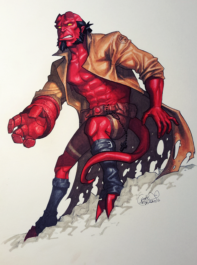 Hellboy Comic Art