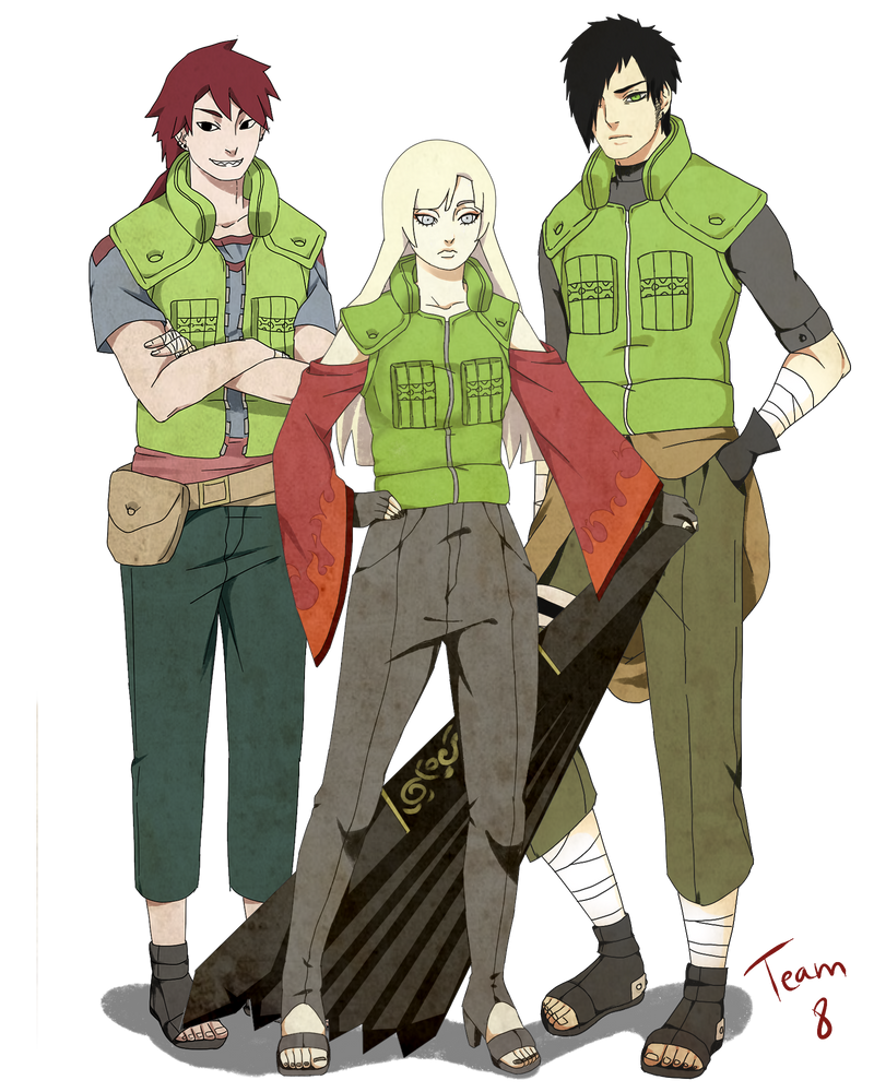 Team 8 manga style by Skai-V