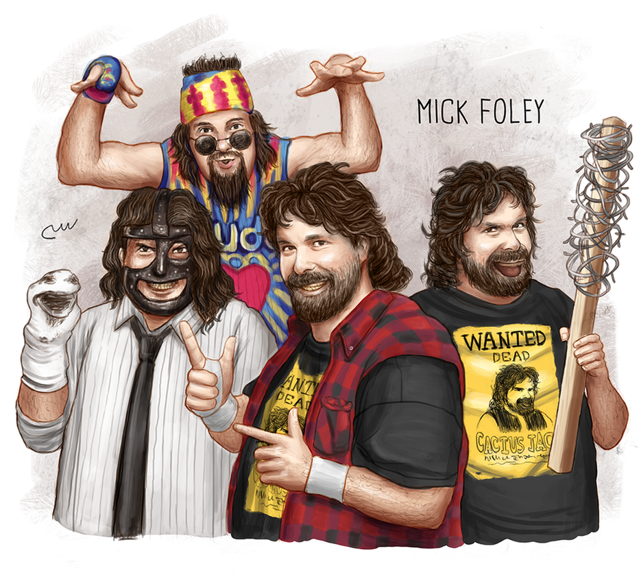 WWE Mick Foley by baguettepang on DeviantArt